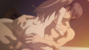 Repeated words of affection and sweet kisses.