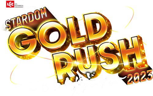 LEC Presents STARDOM GOLD RUSH 2023 ～しらんけどスターダム～ logo