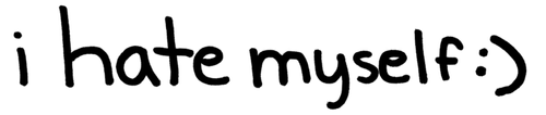 i hate myself :) logo
