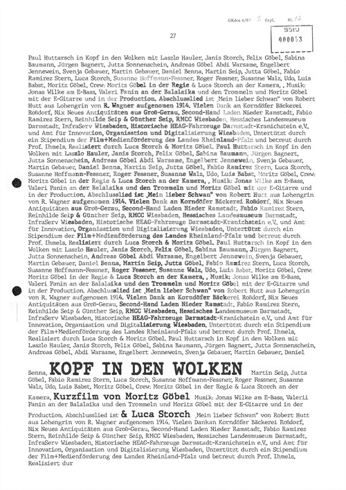 Kopf in den Wolken