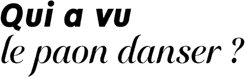 Qui a vu le paon danser ? logo