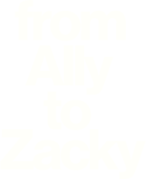 From Ally to Zacky logo
