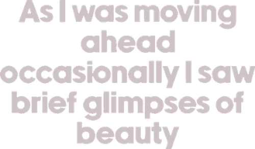 As I Was Moving Ahead Occasionally I Saw Brief Glimpses of Beauty logo
