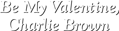 Be My Valentine, Charlie Brown logo